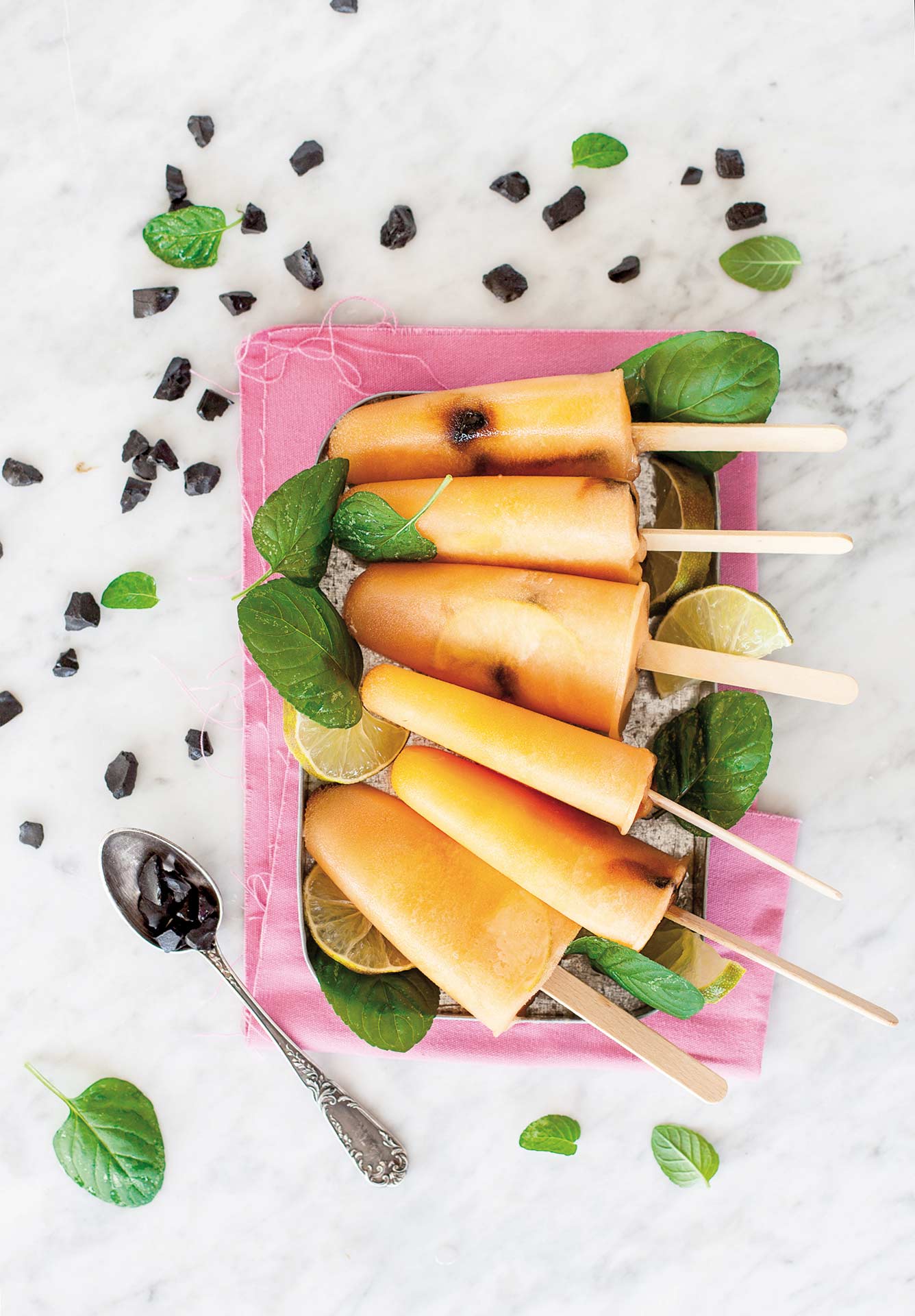 Melon, lime  and liquorice  popsicles - Coop Sole